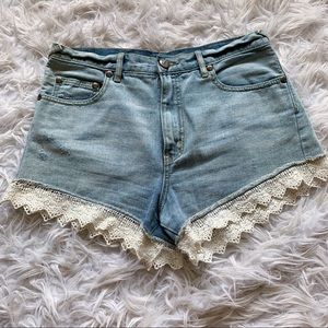 Free People denim shorts